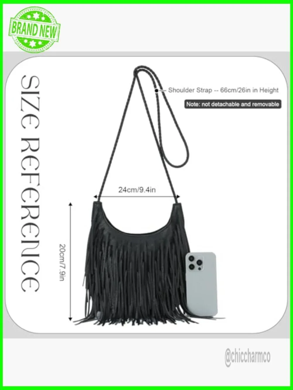 Leather Fringe Crossbody Purse Boho Western Hobo Bag Women's Accessory